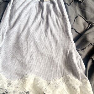 Aerie High Waist Shorts in Gray and White